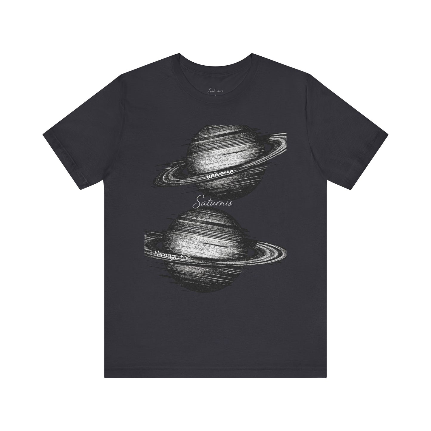 Glitchy Y2K 'through the universe' graphic tee