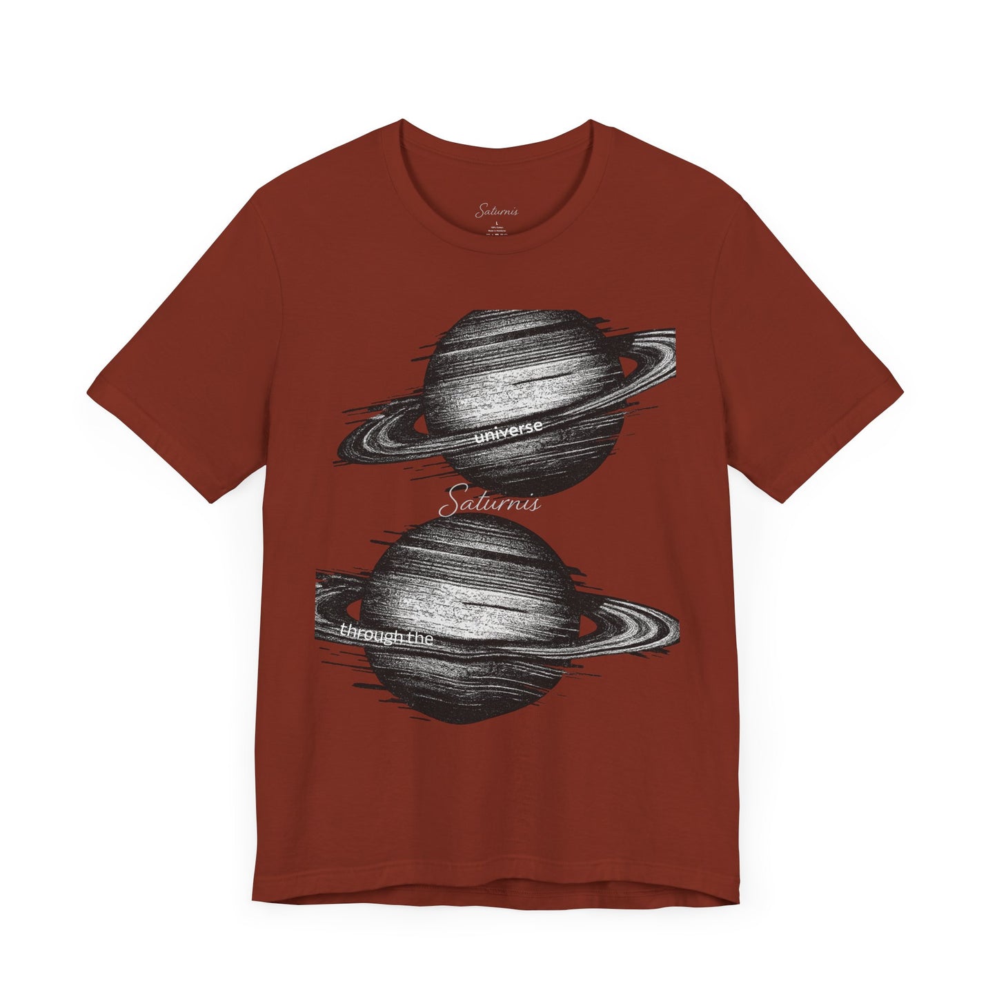 Glitchy Y2K 'through the universe' graphic tee