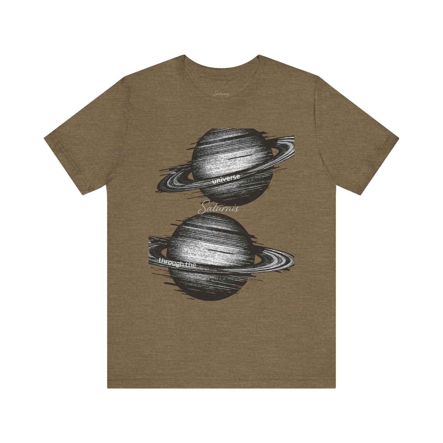 Glitchy Y2K 'through the universe' graphic tee
