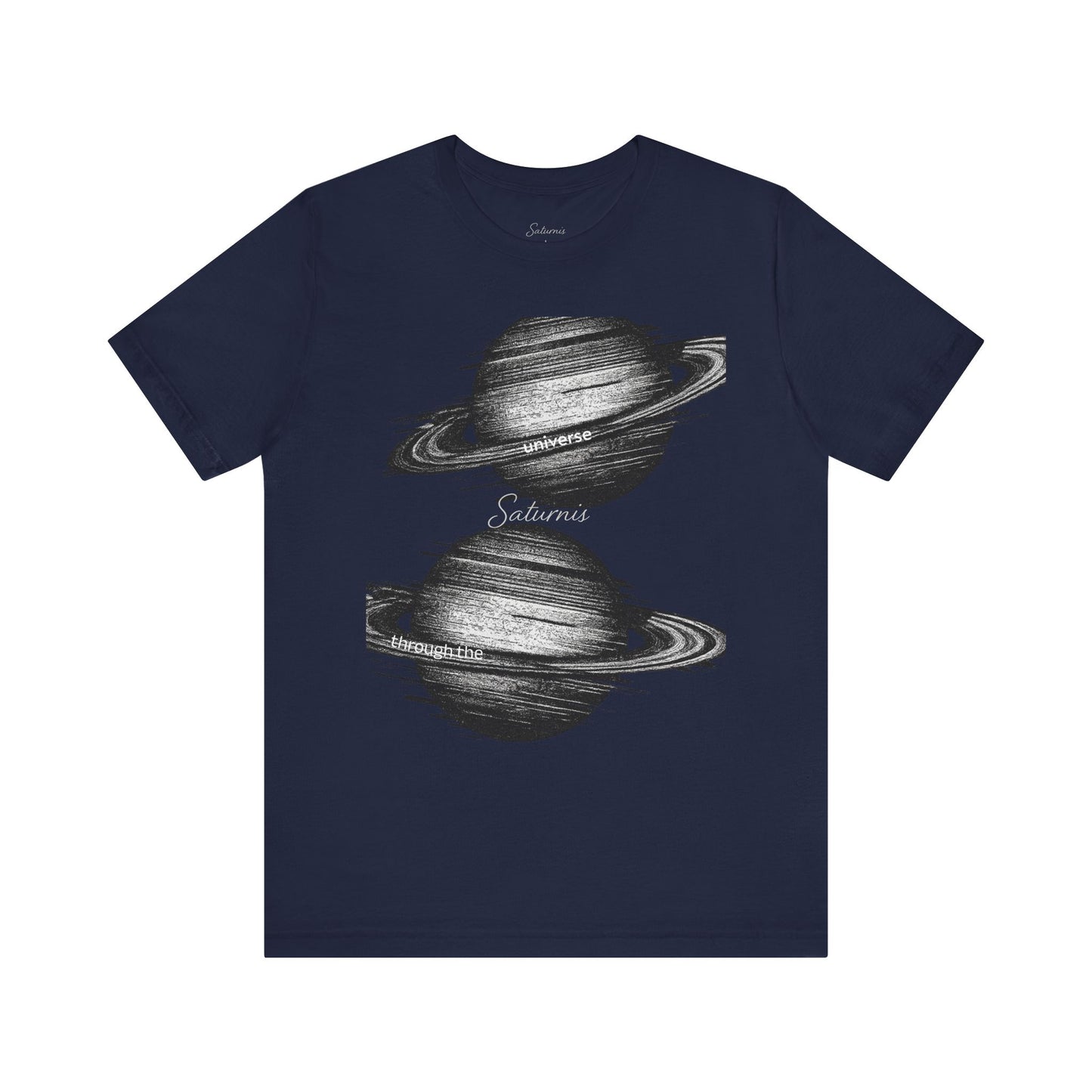 Glitchy Y2K 'through the universe' graphic tee