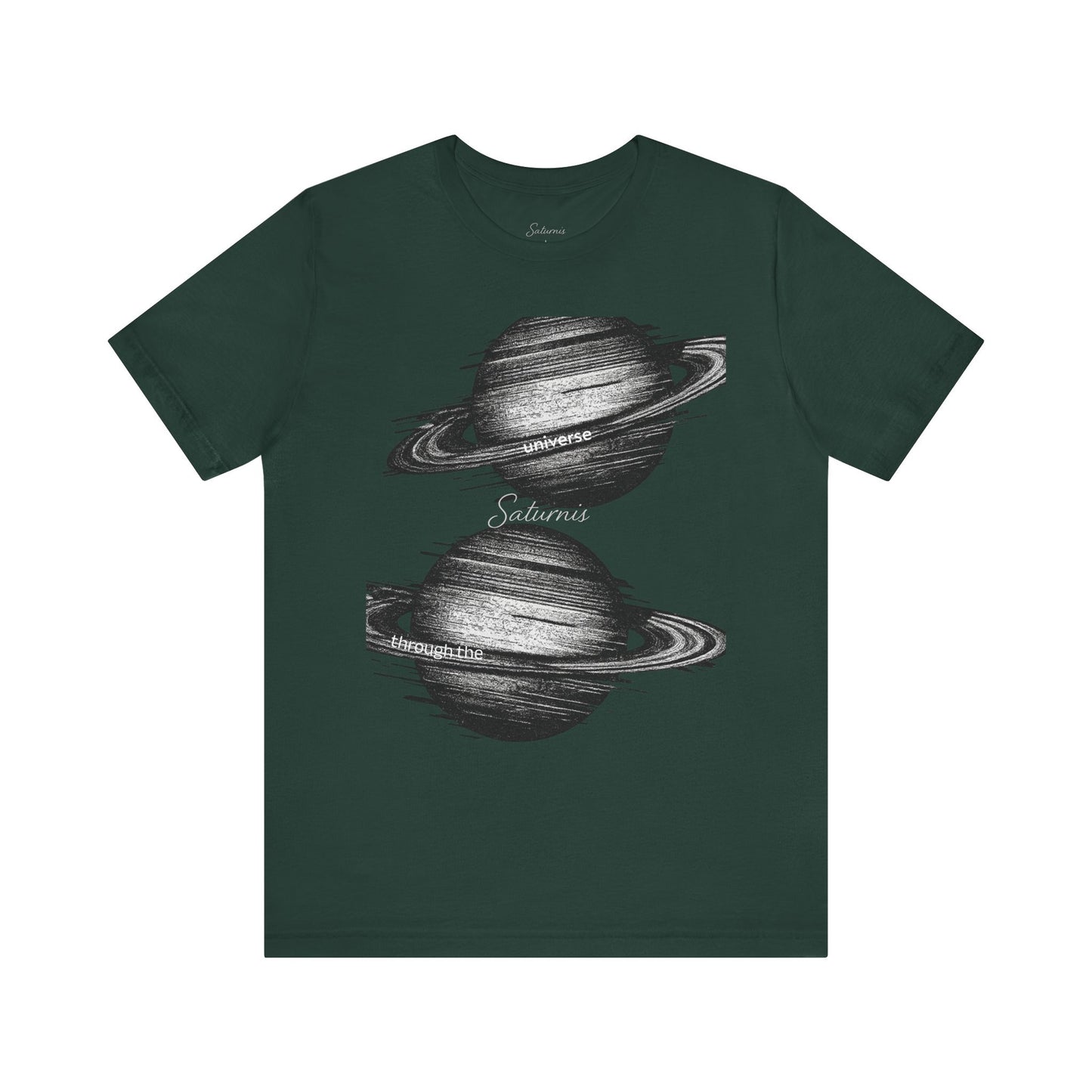 Glitchy Y2K 'through the universe' graphic tee