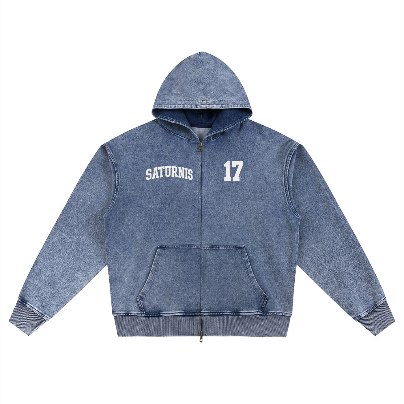 snow wash '17 oversized zip up hoodie