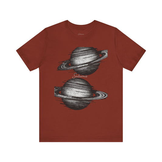 Glitchy Y2K 'through the universe' graphic tee