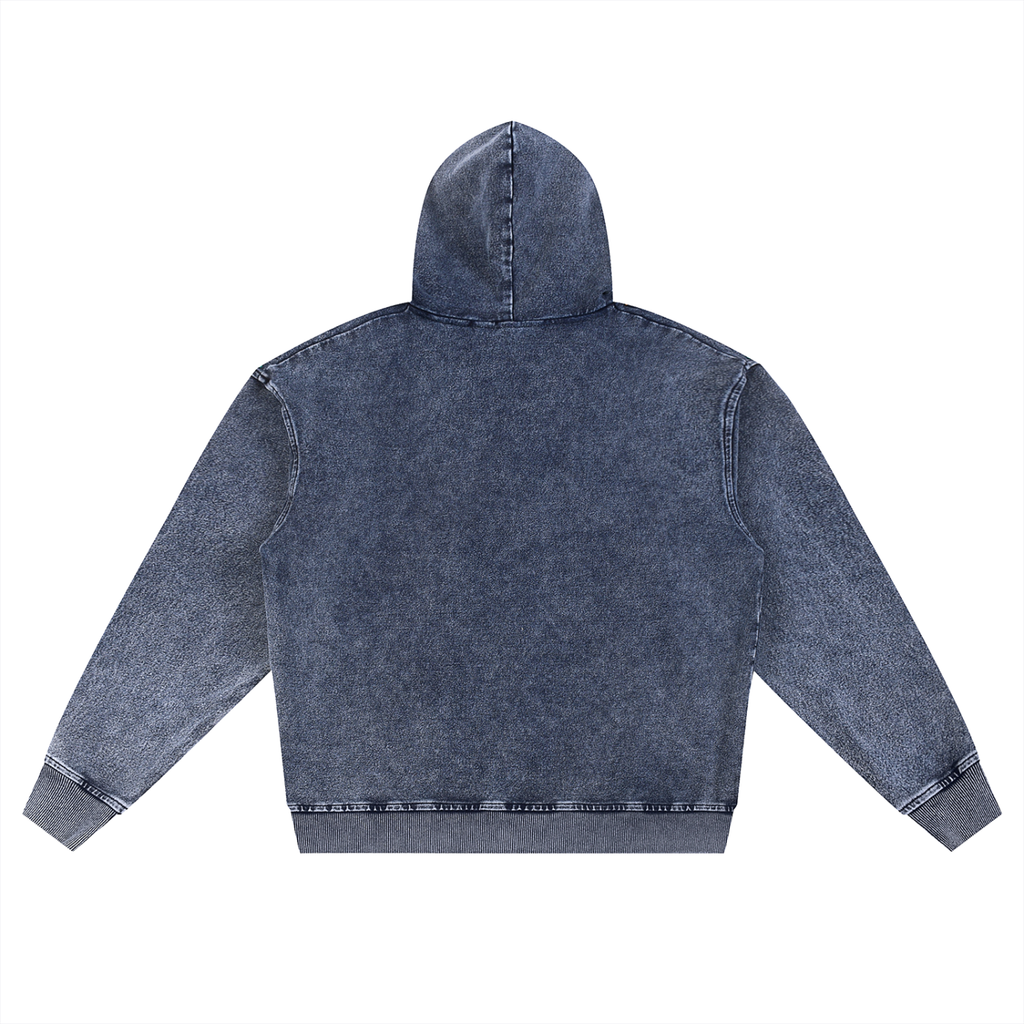 snow wash '17 oversized zip up hoodie