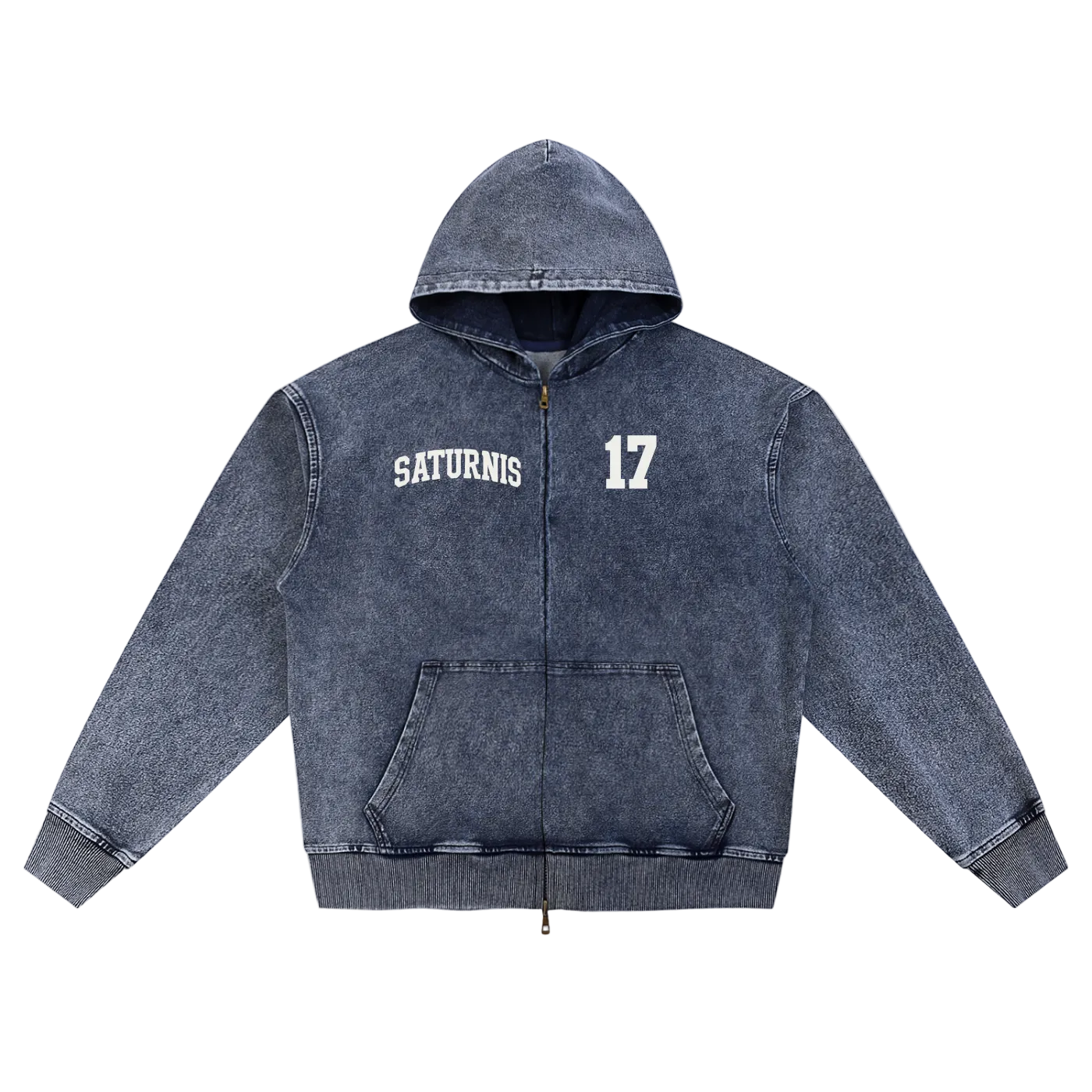 snow wash '17 oversized zip up hoodie