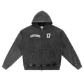 snow wash '17 oversized zip up hoodie